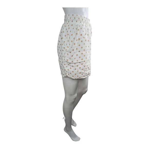 AFRM High-Waisted White w/Golf Polka Dots Sz. L Womens Regular - Picture 2 of 4